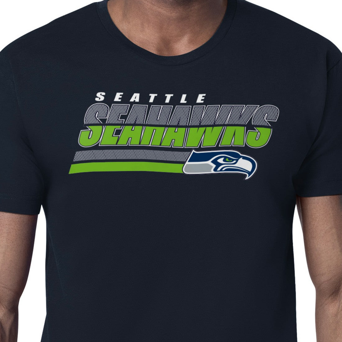 Seattle Seahawks Starter Logo Push Graphic T-Shirt College Navy