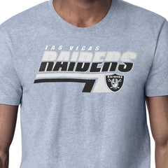 Las Vegas Raiders Starter Logo Push Graphic T-Shirt Heather Gray
