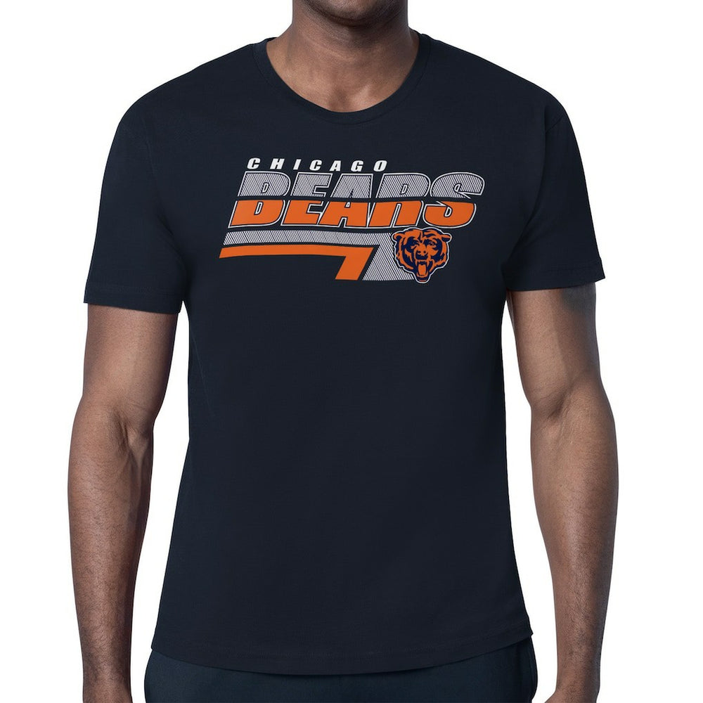 Chicago Bears Starter Logo Push Graphic T-Shirt Navy