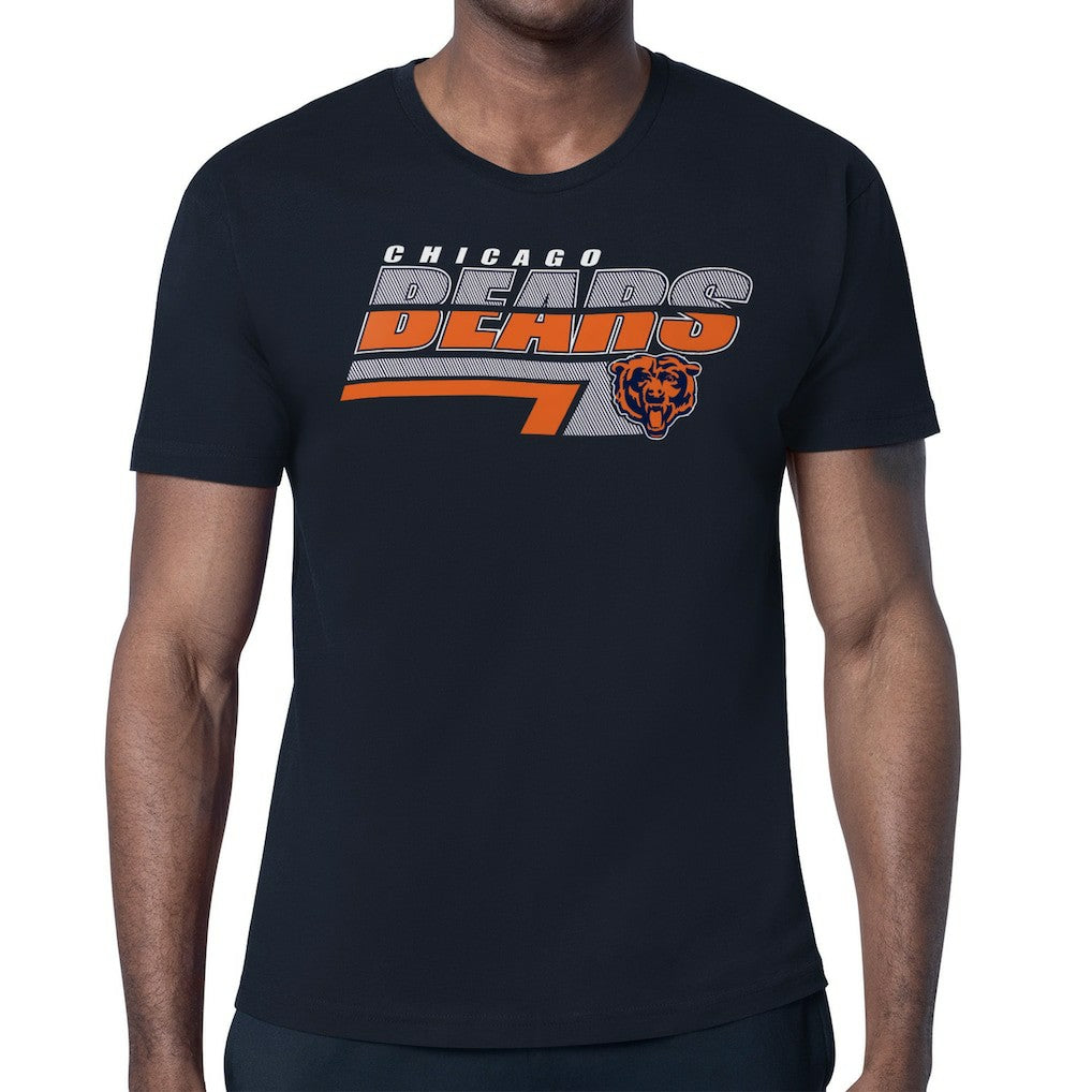 Chicago Bears Starter Logo Push Graphic T-Shirt Navy