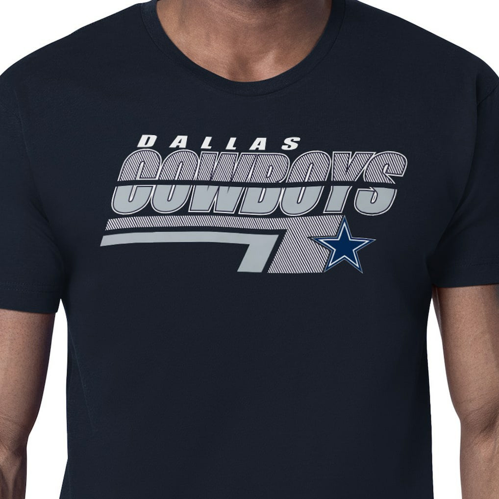Dallas Cowboys Starter Logo Push Graphic T-Shirt Navy