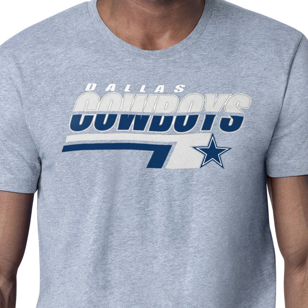 Dallas Cowboys Starter Logo Push Graphic T-Shirt Heather Gray