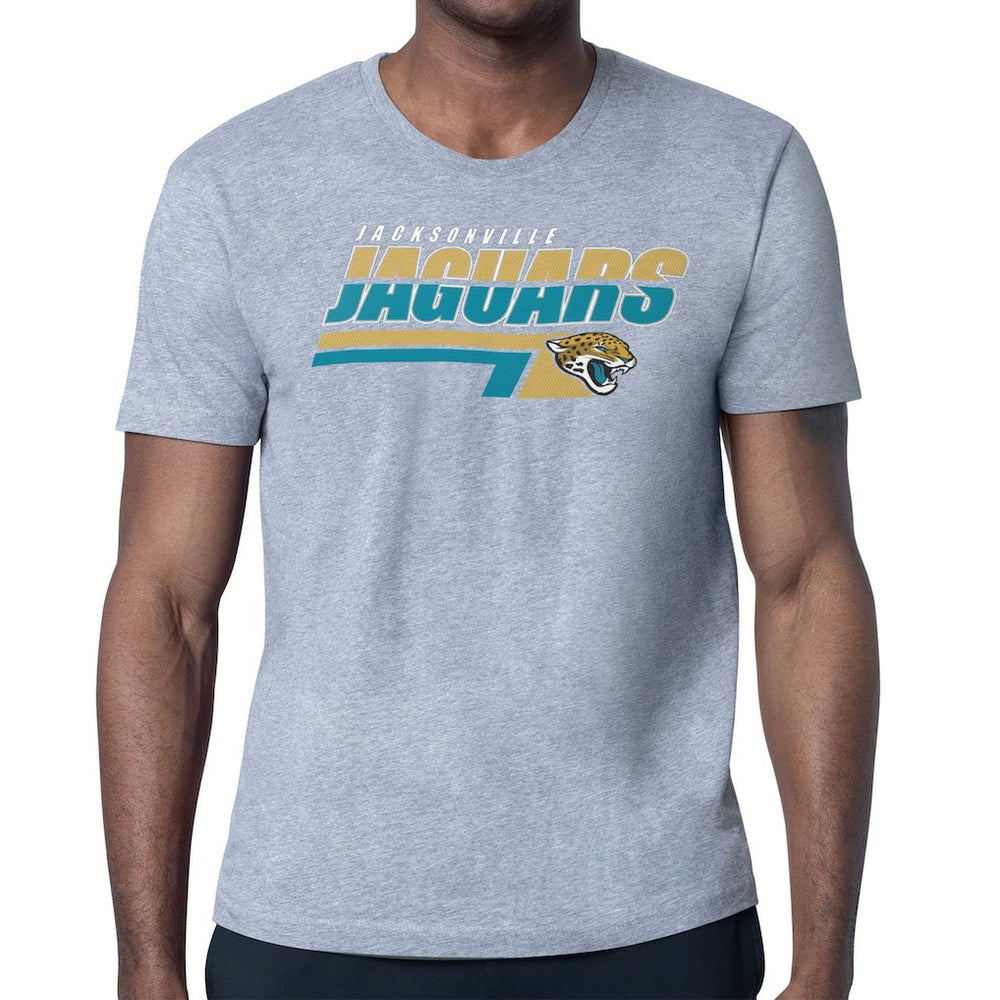 Jacksonville Jaguars Starter Logo Push Graphic T-Shirt Heather Gray