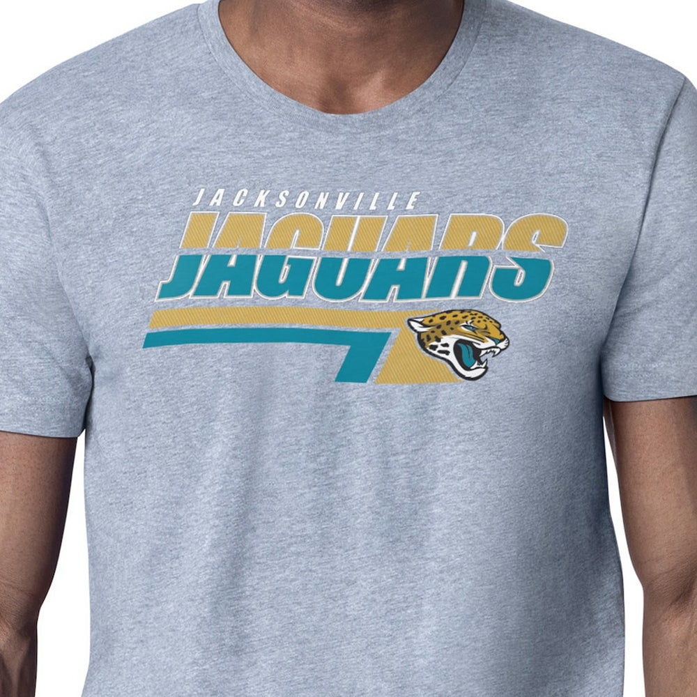 Jacksonville Jaguars Starter Logo Push Graphic T-Shirt Heather Gray