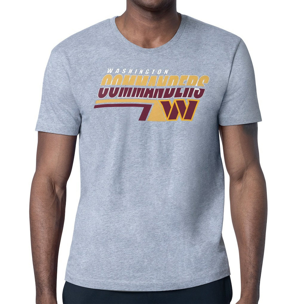 Washington Commanders Starter Logo Push Graphic T-Shirt Heather Gray