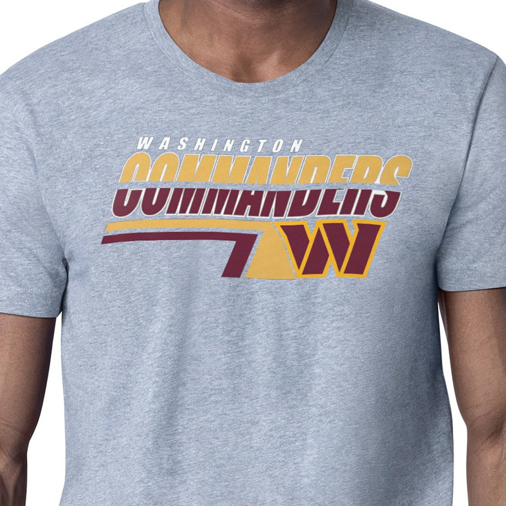 Washington Commanders Starter Logo Push Graphic T-Shirt Heather Gray