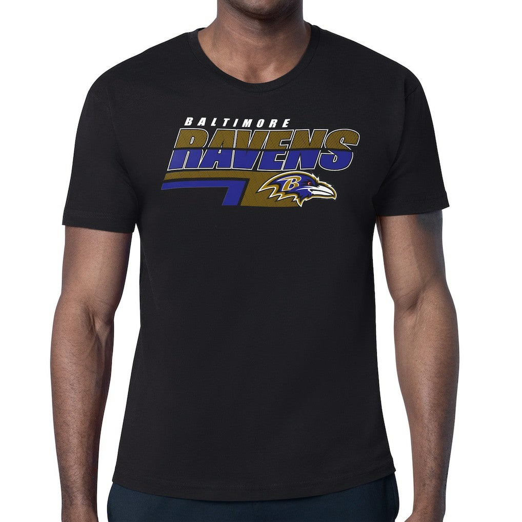 Baltimore Ravens Starter Logo Push Graphic T-Shirt Black