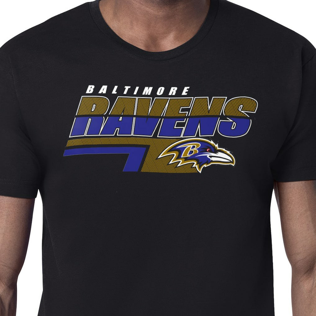 Baltimore Ravens Starter Logo Push Graphic T-Shirt Black
