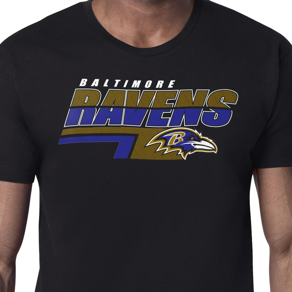 Baltimore Ravens Starter Logo Push Graphic T-Shirt Black