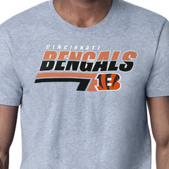 Cincinnati Bengals Starter Logo Push Graphic T-Shirt Heather Gray