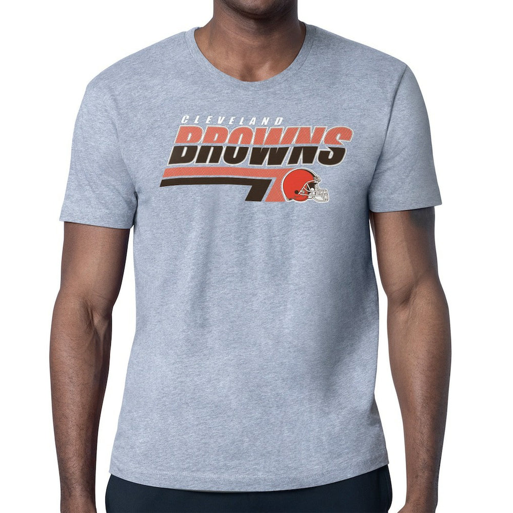 Cleveland Browns Starter Logo Push Graphic T-Shirt Heather Gray