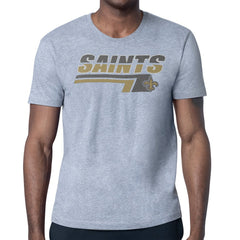 New Orleans Saints Starter Logo Push Graphic T-Shirt Heather Gray
