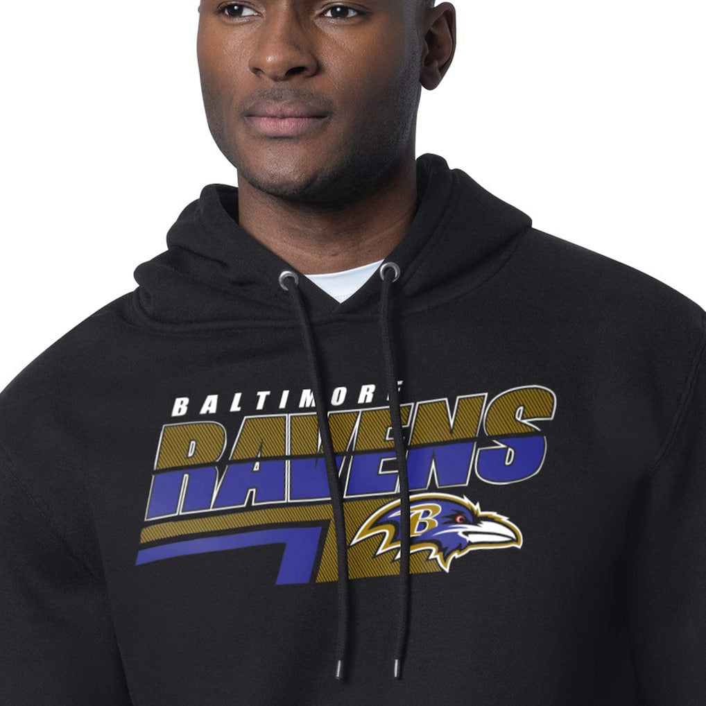 Baltimore Ravens Starter Logo Push Graphic Hoodie Black