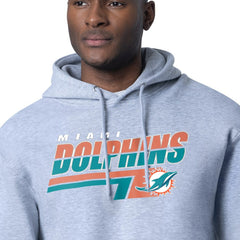 Miami Dolphins Starter Logo Push Graphic Hoodie Heather Gray