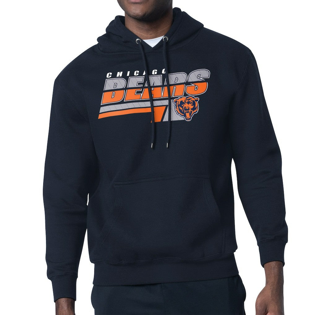Chicago Bears Starter Logo Push Graphic Hoodie Navy