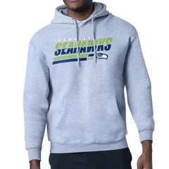 Seattle Seahawks Starter Logo Push Graphic Hoodie Heather Gray
