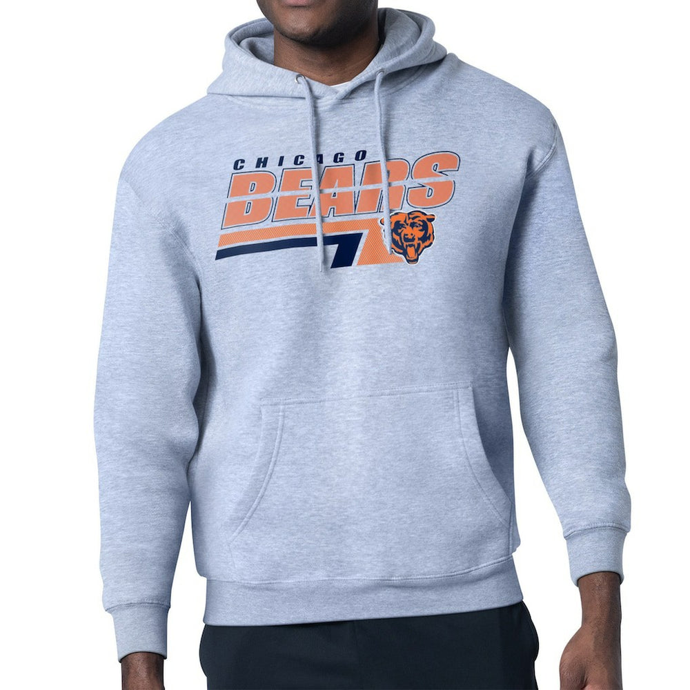 Chicago Bears Starter Logo Push Graphic Hoodie Heather Gray