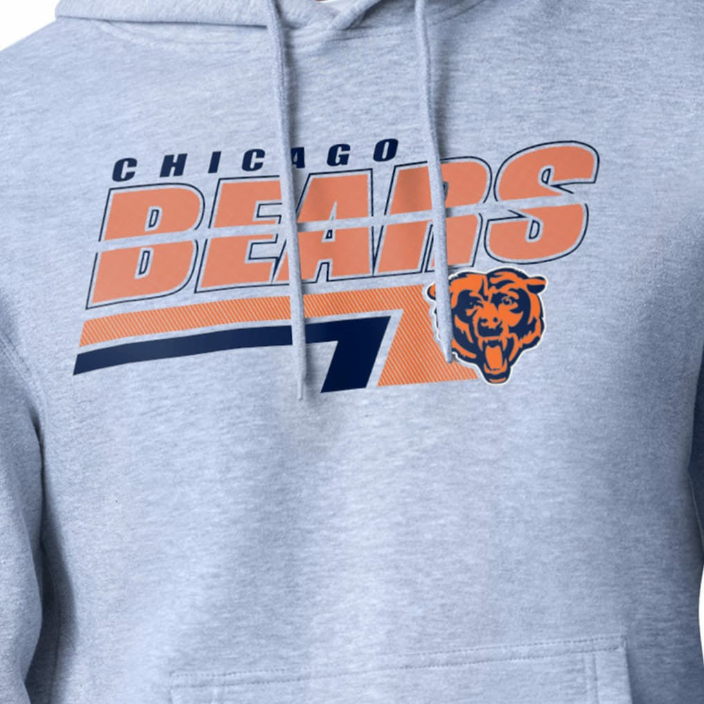 Chicago Bears Starter Logo Push Graphic Hoodie Heather Gray