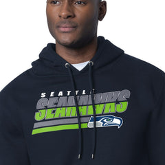 Seattle Seahawks Starter Logo Push Graphic Hoodie College Navy