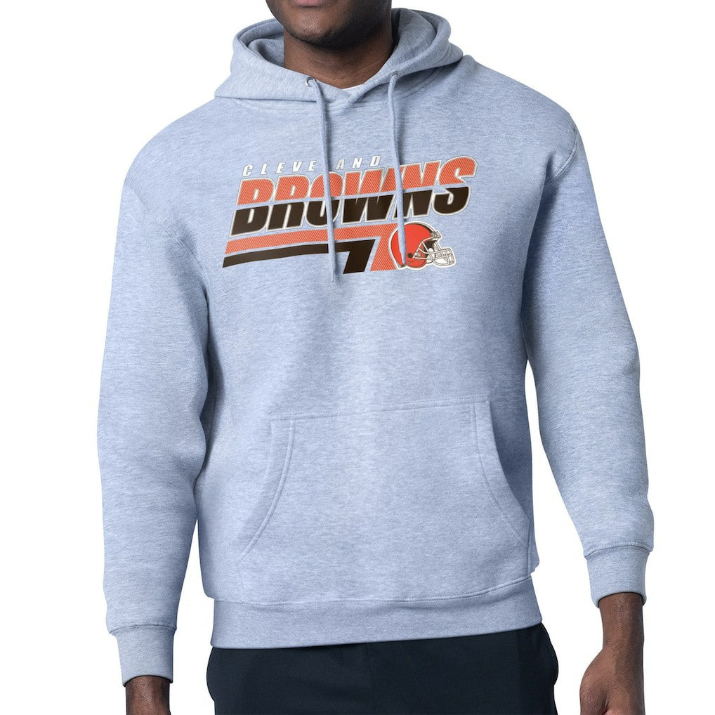 Cleveland Browns Starter Logo Push Graphic Hoodie Heather Gray