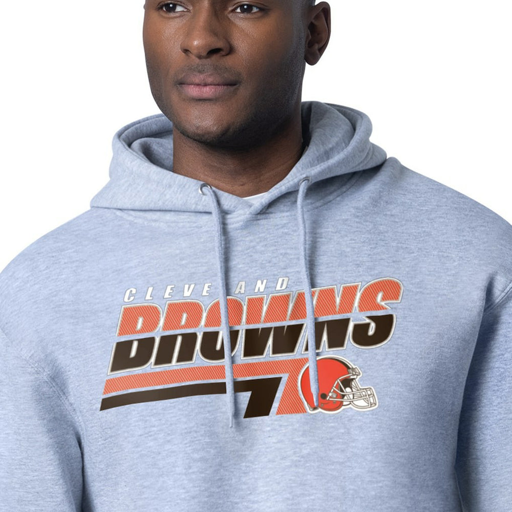 Cleveland Browns Starter Logo Push Graphic Hoodie Heather Gray