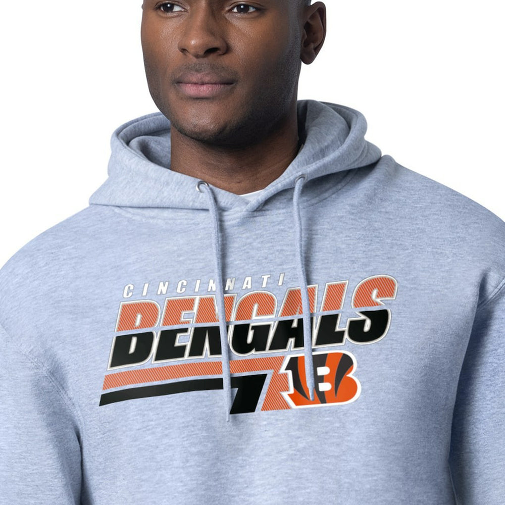 Cincinnati Bengals Starter Logo Push Graphic Hoodie Heather Gray