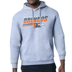 Denver Broncos Starter Logo Push Graphic Hoodie Gray