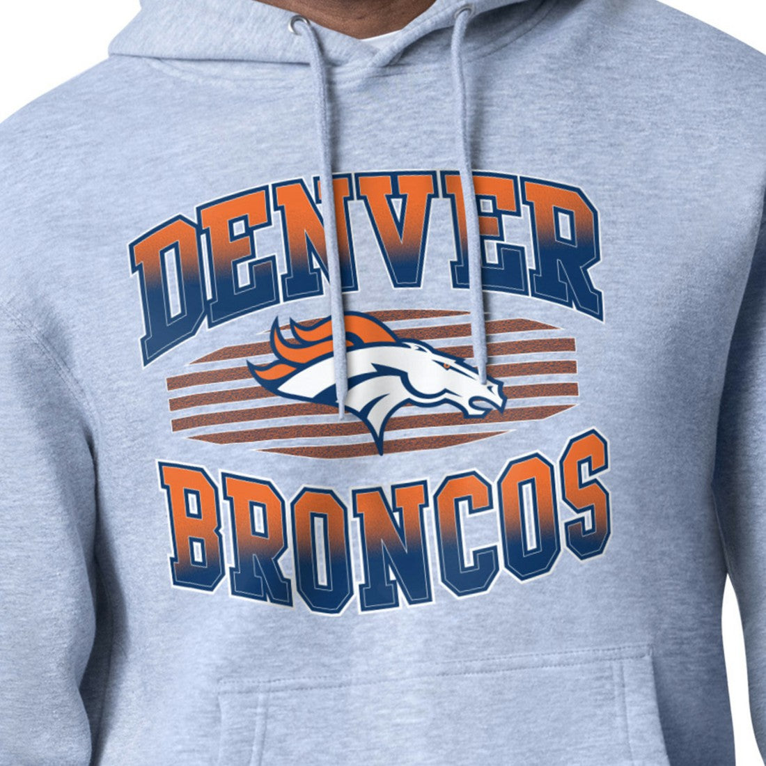 Denver Broncos Starter Team Grit Graphic Hoodie Heather Gray