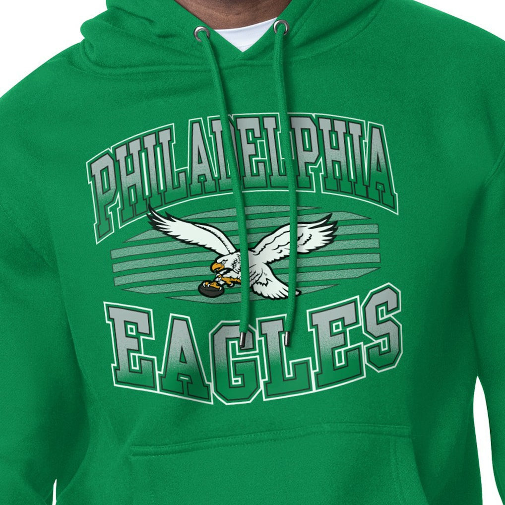 Philadelphia Eagles Starter Team Grit Graphic Hoodie Kelly Green