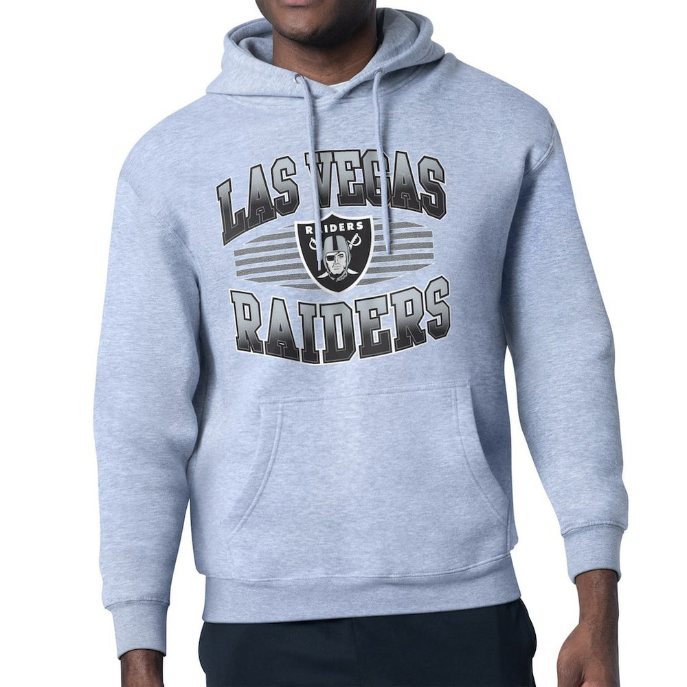 Las Vegas Raiders Starter Team Grit Graphic Hoodie Heather Gray