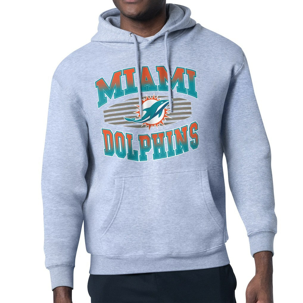 Miami Dolphins Starter Team Grit Graphic Hoodie Heather Gray