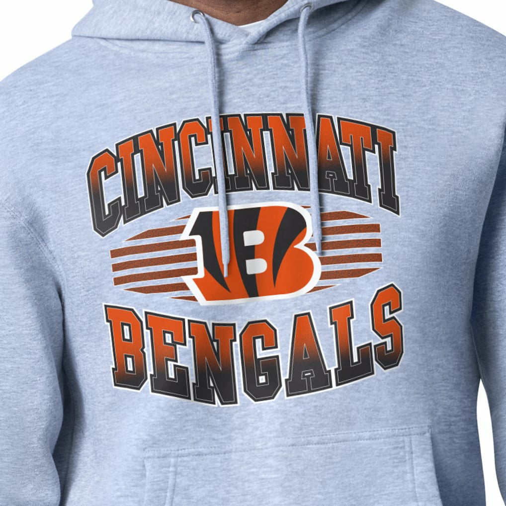 Cincinnati Bengals Starter Team Grit Graphic Hoodie Heather Gray