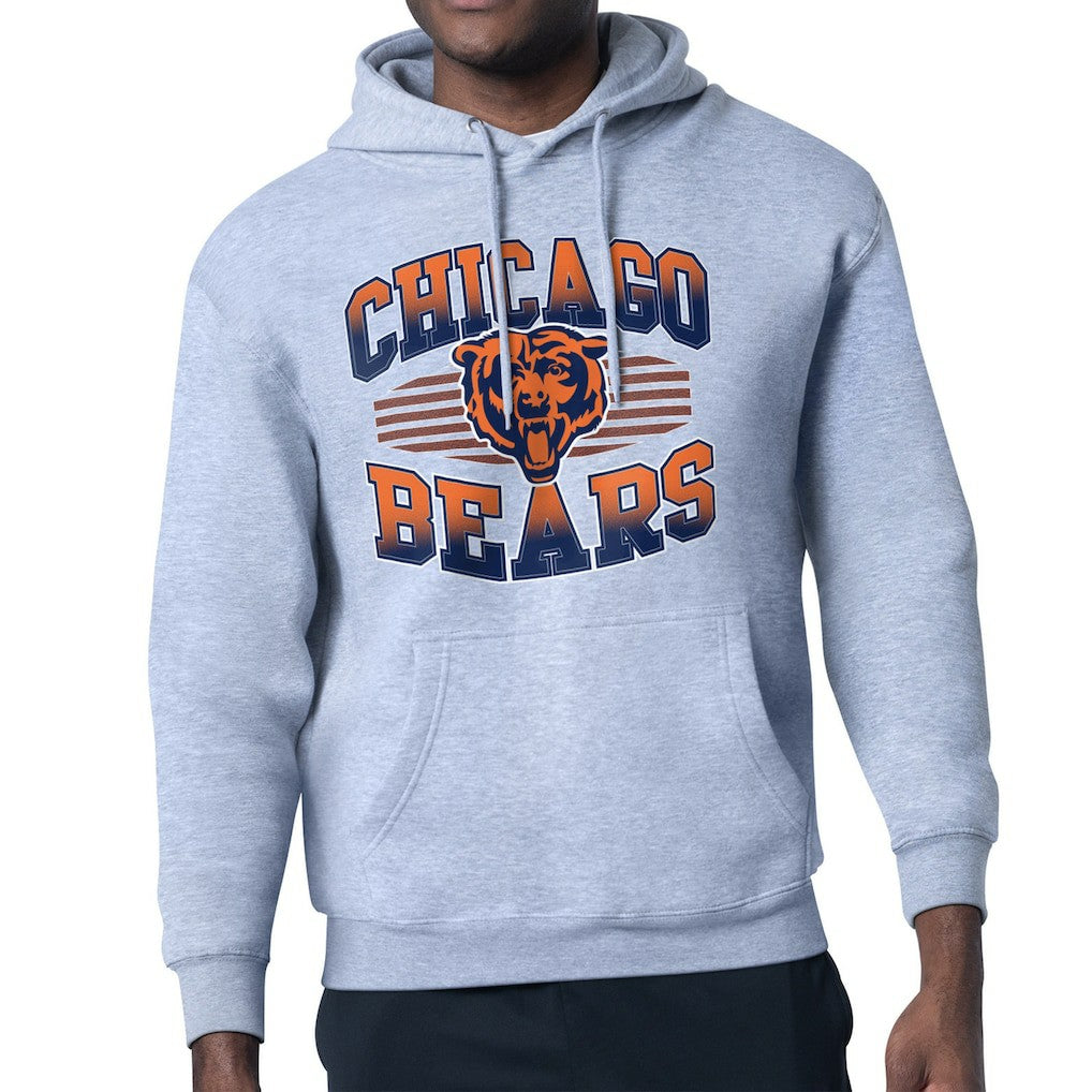 Chicago Bears Starter Team Grit Graphic Hoodie Heather Gray