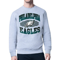 Philadelphia Eagles Starter Team Grit Graphic Fleece Pullover Sweatshirt Heather Gray