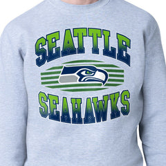 Seattle Seahawks Starter Team Grit Graphic Fleece Pullover Sweatshirt Heather Gray