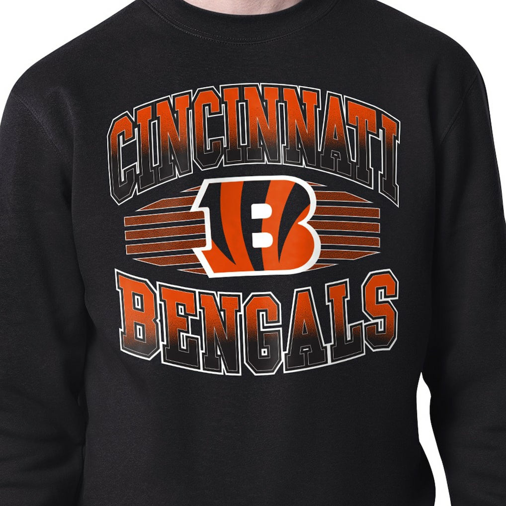 Cincinnati Bengals Starter Team Grit Graphic Fleece Pullover Sweatshirt Black