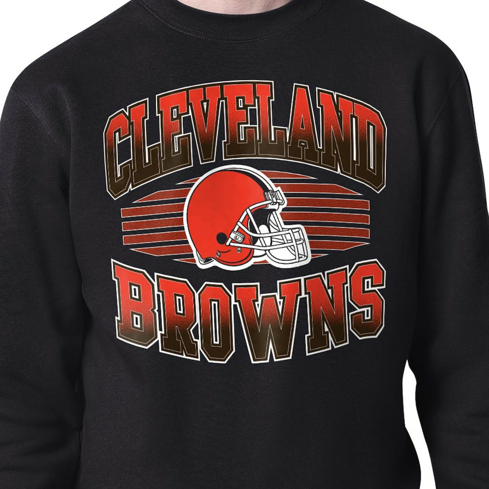 Cleveland Browns Starter Team Grit Graphic Fleece Pullover Sweatshirt Black
