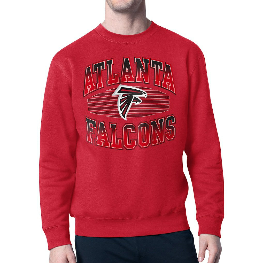 Atlanta Falcons Starter Team Grit Graphic Fleece Pullover Sweatshirt Red
