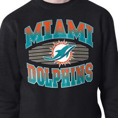Miami Dolphins Starter Team Grit Graphic Fleece Pullover Sweatshirt Black