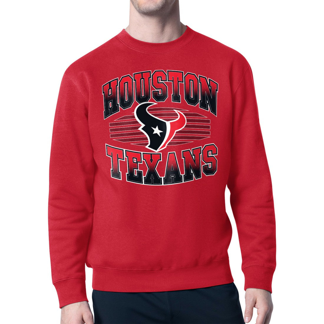 Houston Texans Starter Team Grit Graphic Fleece Pullover Sweatshirt Red