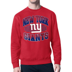 New York Giants Starter Team Grit Graphic Fleece Pullover Sweatshirt Red