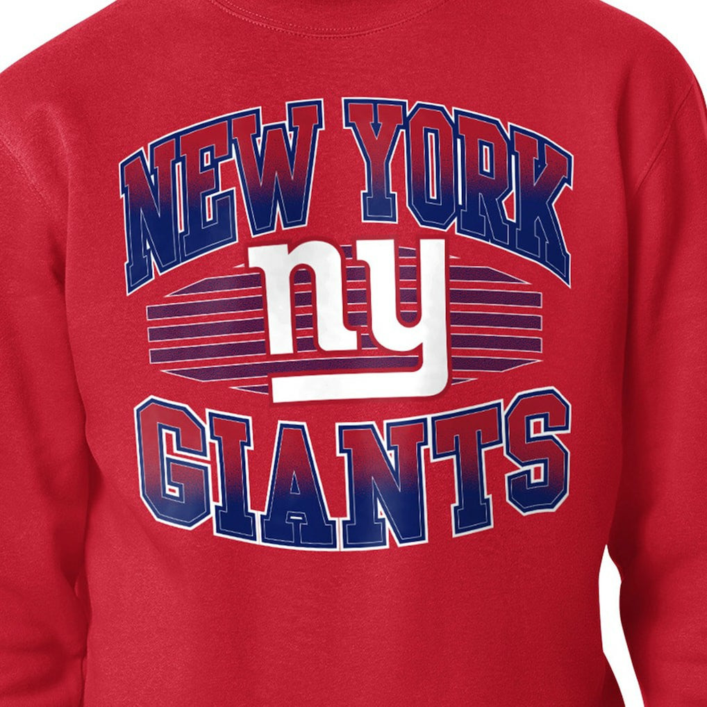 New York Giants Starter Team Grit Graphic Fleece Pullover Sweatshirt Red