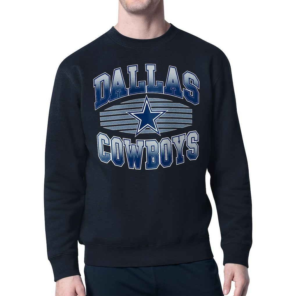 Dallas Cowboys Starter Team Grit Graphic Fleece Pullover Sweatshirt Navy