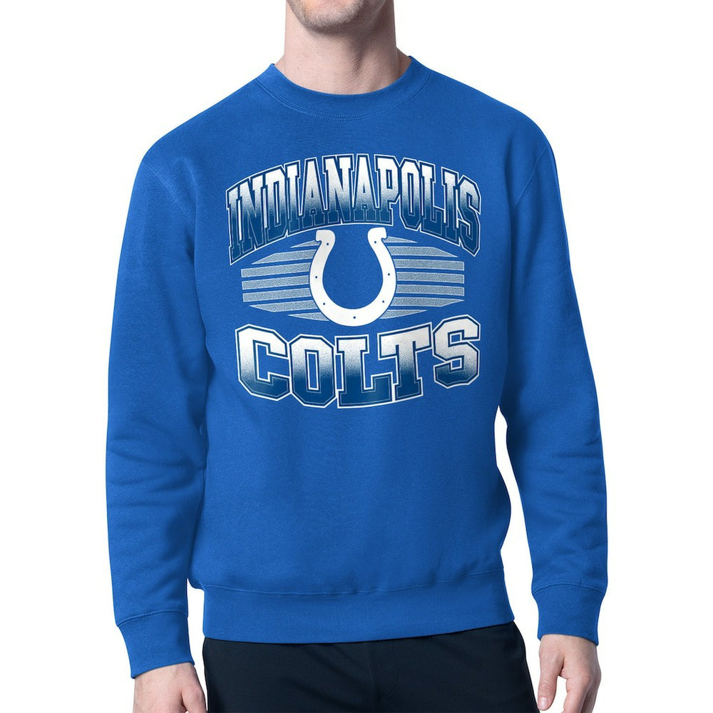 Indianapolis Colts Starter Team Grit Graphic Fleece Pullover Sweatshirt Royal