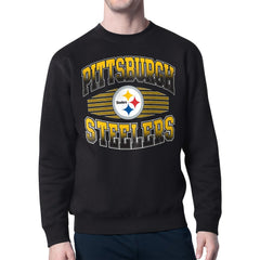 Pittsburgh Steelers Starter Team Grit Graphic Fleece Pullover Sweatshirt Black