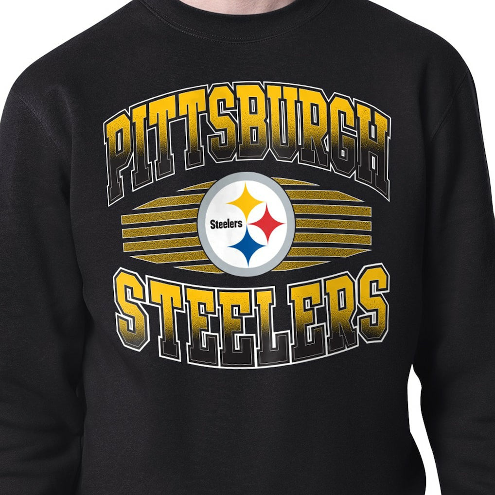 Pittsburgh Steelers Starter Team Grit Graphic Fleece Pullover Sweatshirt Black