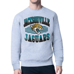 Jacksonville Jaguars Starter Team Grit Graphic Fleece Pullover Sweatshirt Heather Gray