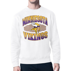Minnesota Vikings Starter Team Grit Graphic Fleece Pullover Sweatshirt White