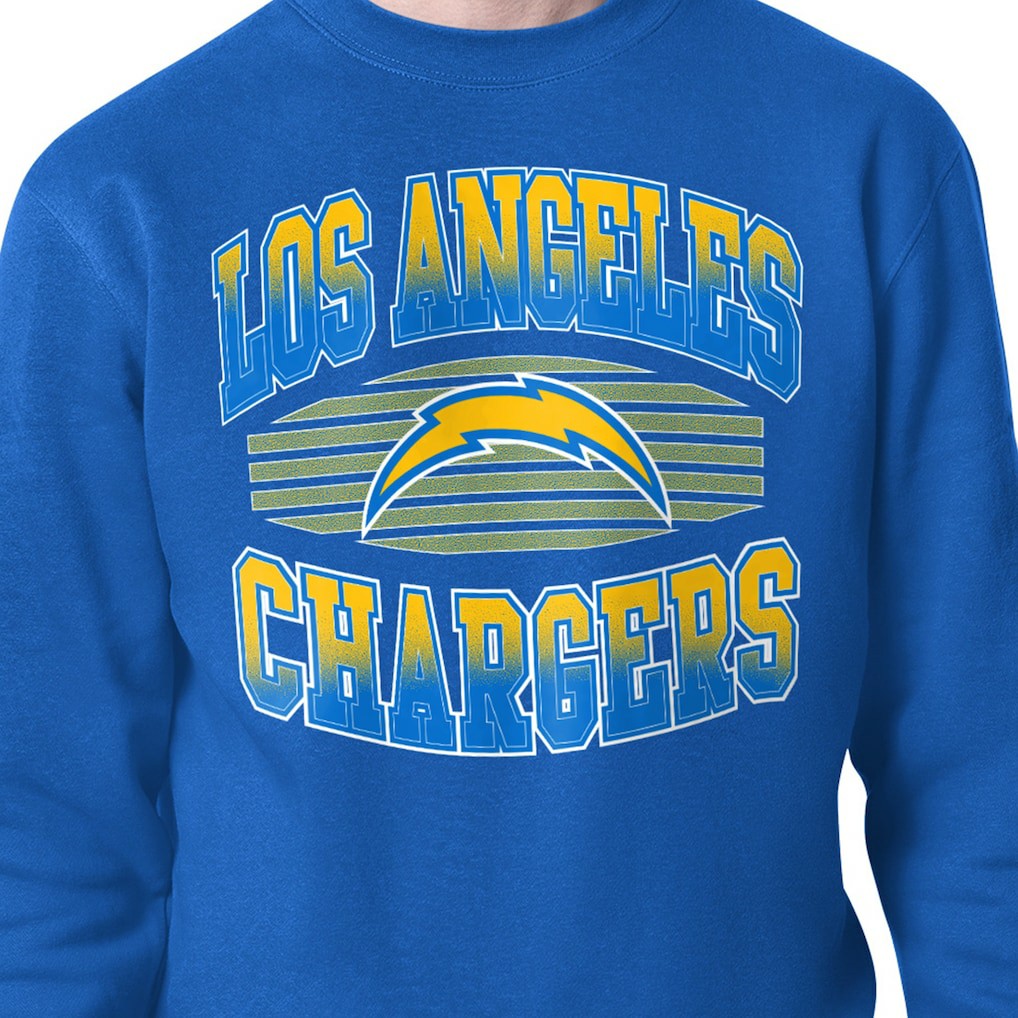 Los Angeles Chargers Starter Team Grit Graphic Fleece Pullover Sweatshirt Royal