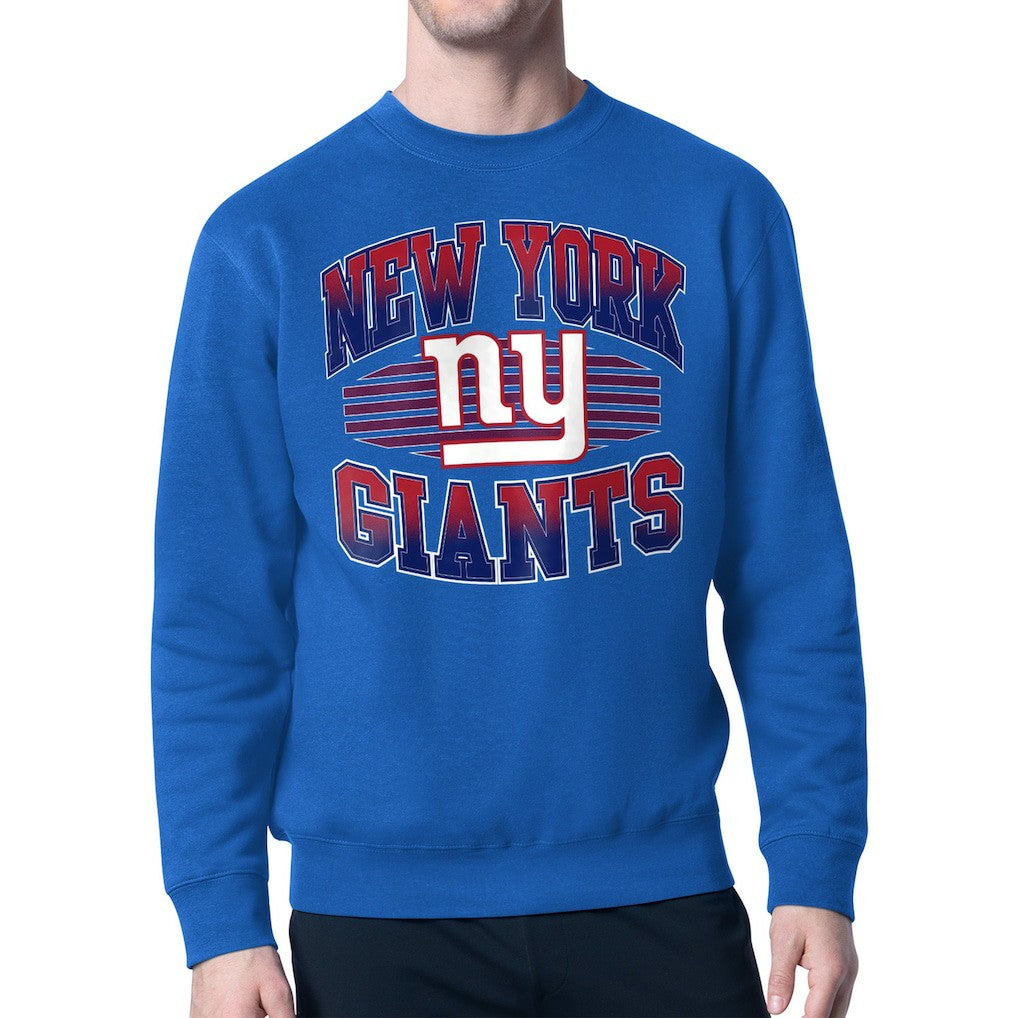New York Giants Starter Team Grit Graphic Fleece Pullover Sweatshirt Royal